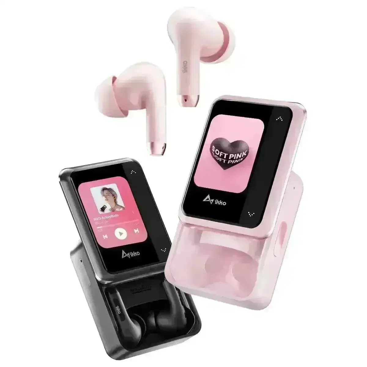 Smart Touch Screen Wireless Earbuds with Display Case
